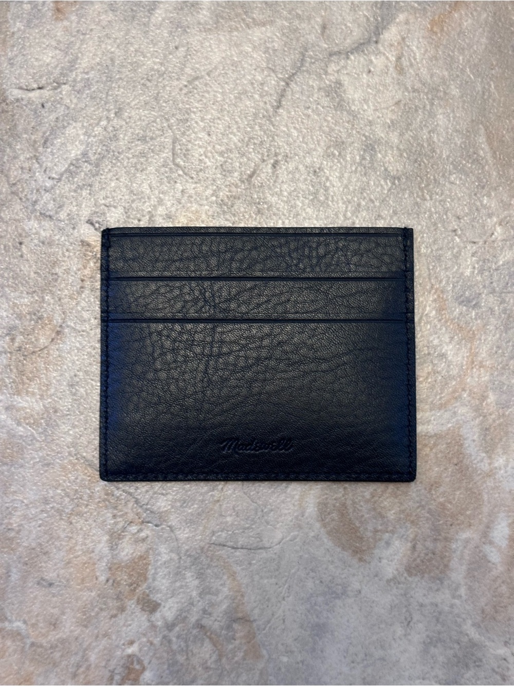 NWT Madewell The Card Case Black Leather